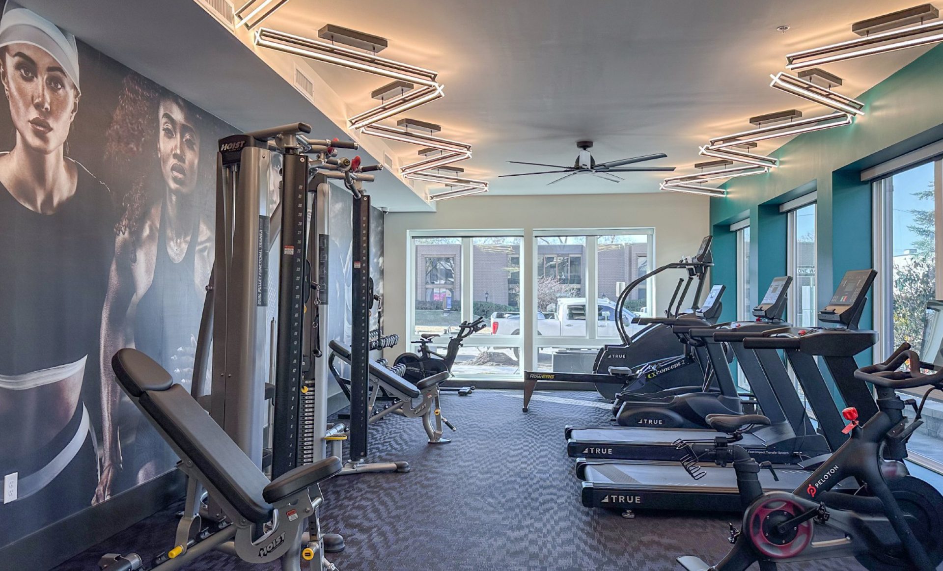 4a   Liberty Duet   Fitness w Mural Wall