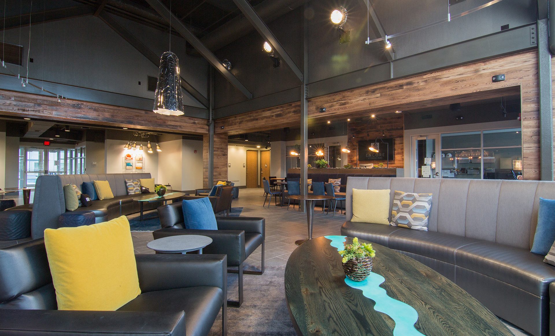 HPA Design Group Encore at Forest Park Clubhouse Couches
